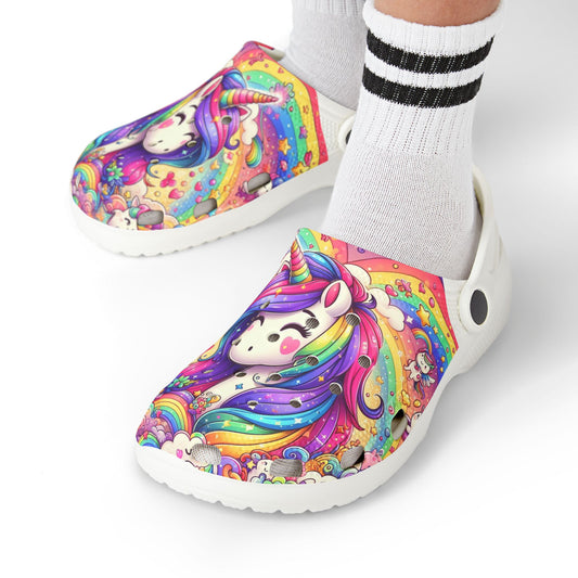 Shoes / Footwear: Colorful Kids EVA Foam Clogs - Fun Unicorn Design, Lightweight Summer Footwear, Playful Garden Shoes, Perfect Gift for Birthdays, [...]
